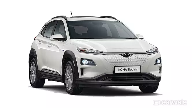 Hyundai Kona Electric - A modern, electric vehicle with a sleek design against a scenic backdrop, showcasing eco-friendly technology and innovation